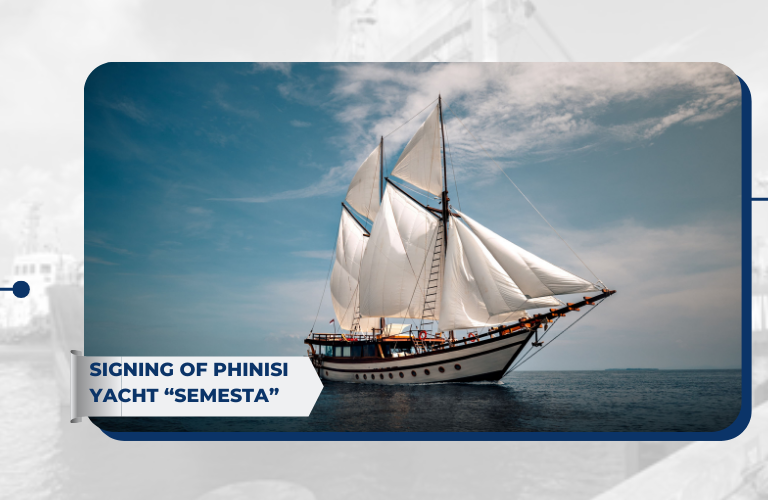 Pacific High & Alur Biru Maritim Menandatangani Pembangunan Yacht ‘Semesta’ Phinisi 33 Meter di Indonesia
